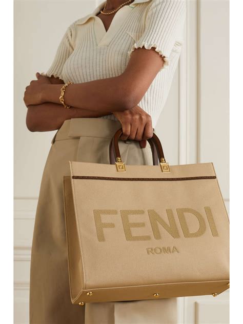 Fendi sunshine tote leather bags